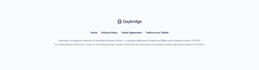 Daybridge
				footer ui component