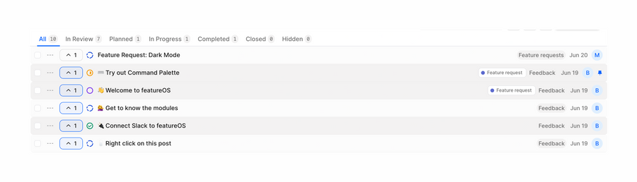 FeatureOS
				table ui component