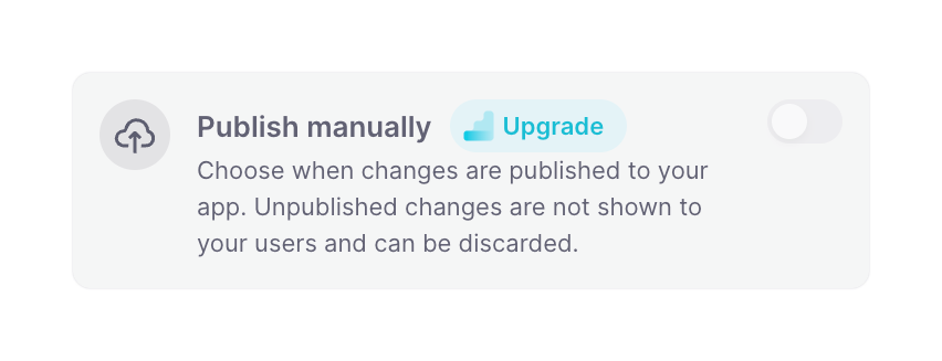 Glide
				upgrade your plan ui component