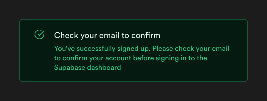 Supabase
				message ui component