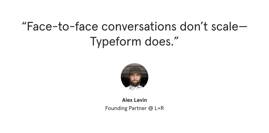 Typeform
				testimonial ui component