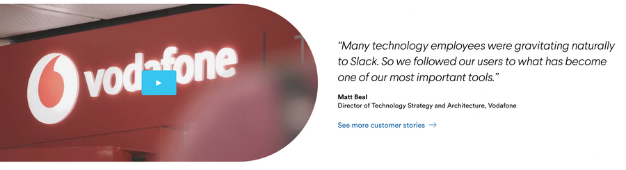Slack
				testimonial ui component
