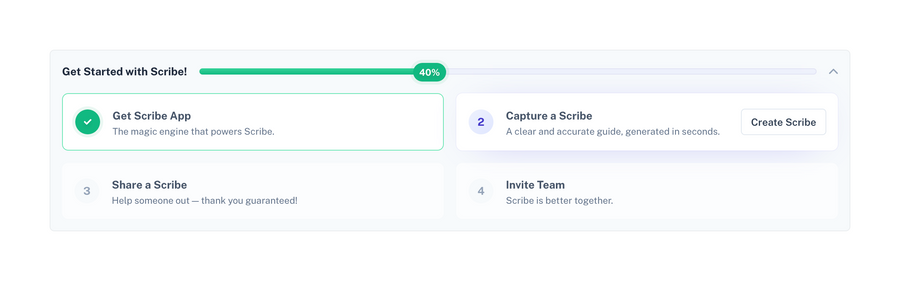 Scribe
				progress indicator ui component