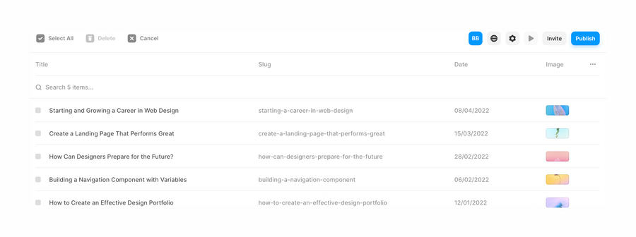 Framer
				vertical list ui component