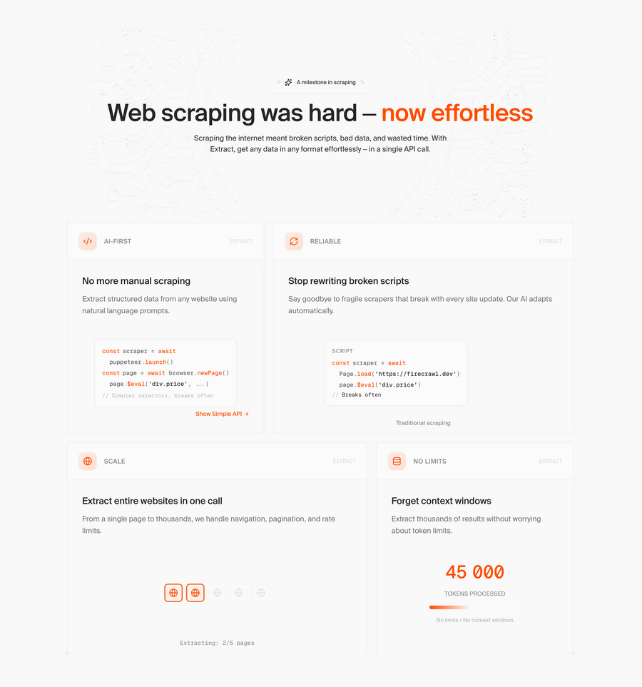Firecrawl
				bento box ui component