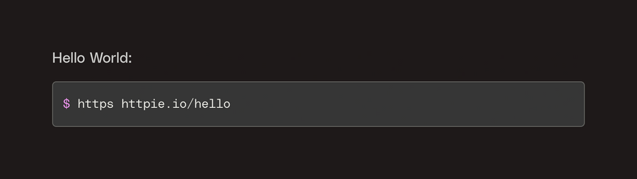 Httpie
				code block ui component
