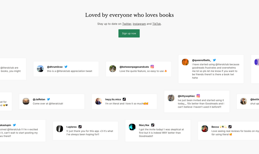 Literal
				testimonial ui component