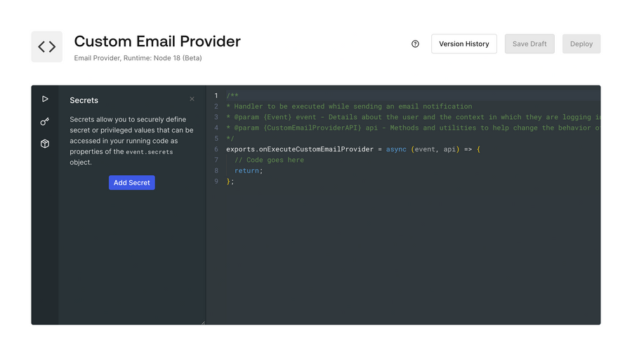 Auth0
				code block ui component