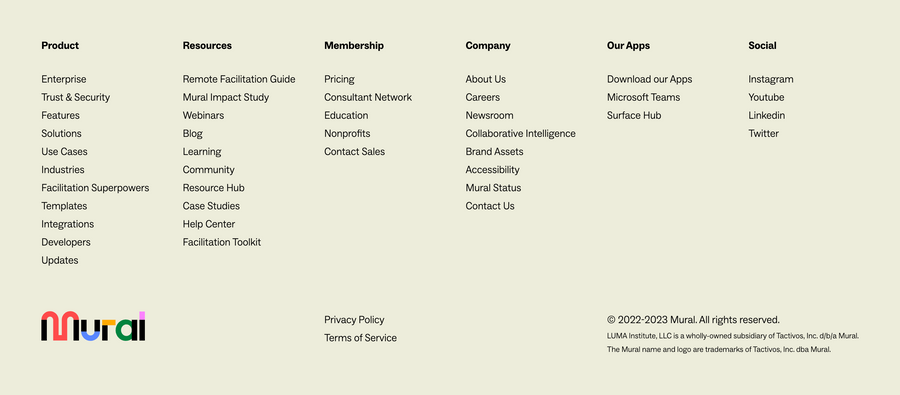 Mural
				footer ui component