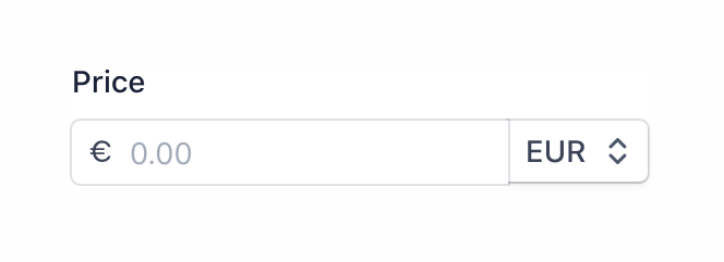 Stripe
				input amount ui component