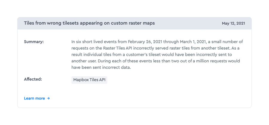 Mapbox
				card ui component