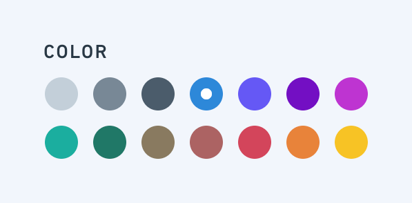 Whimsical
				color picker ui component