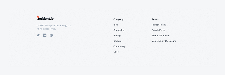 Incident
				footer ui component