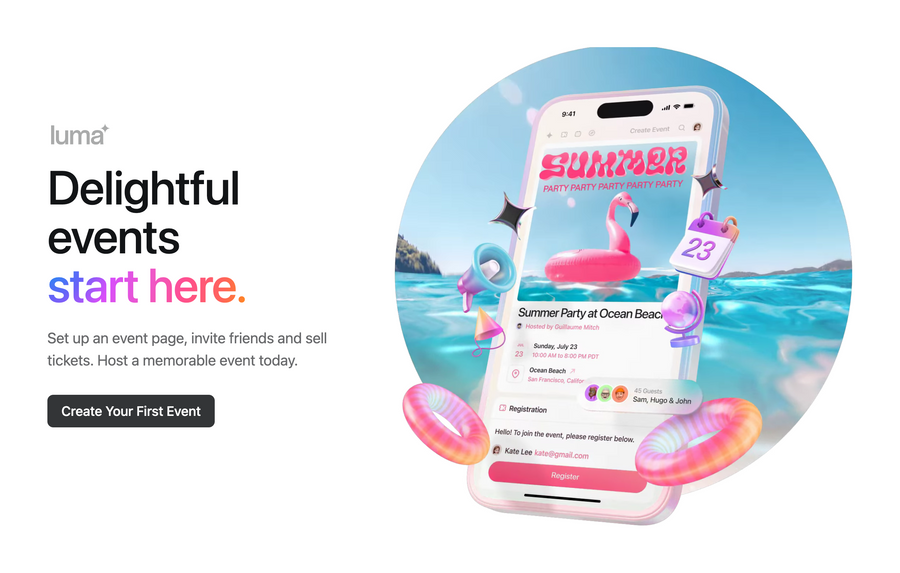Luma
				hero section ui component