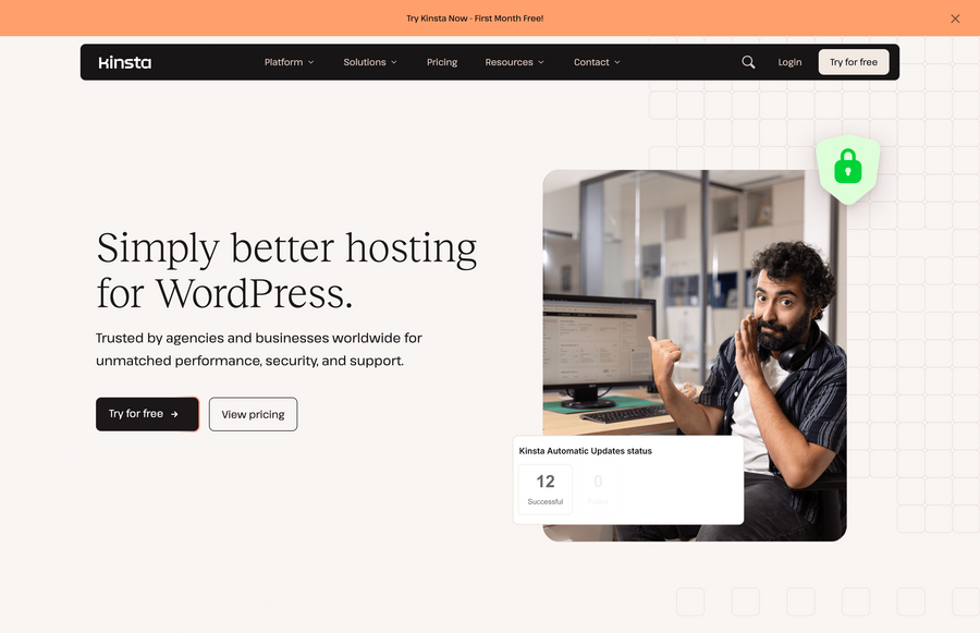 Kinsta
			navigation bar security ui component