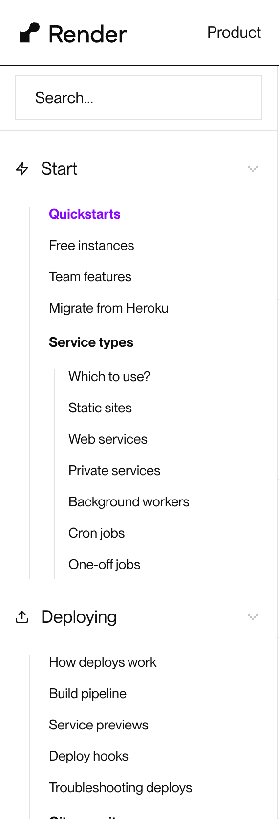 Render
				vertical navigation ui component