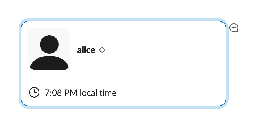 Slack
				card ui component