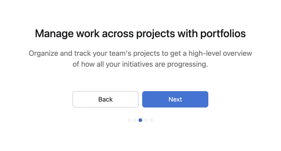 Asana
				progress indicator ui component