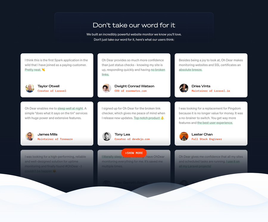 Oh Dear
				testimonial ui component