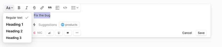 Linear
				rich text editor ui component