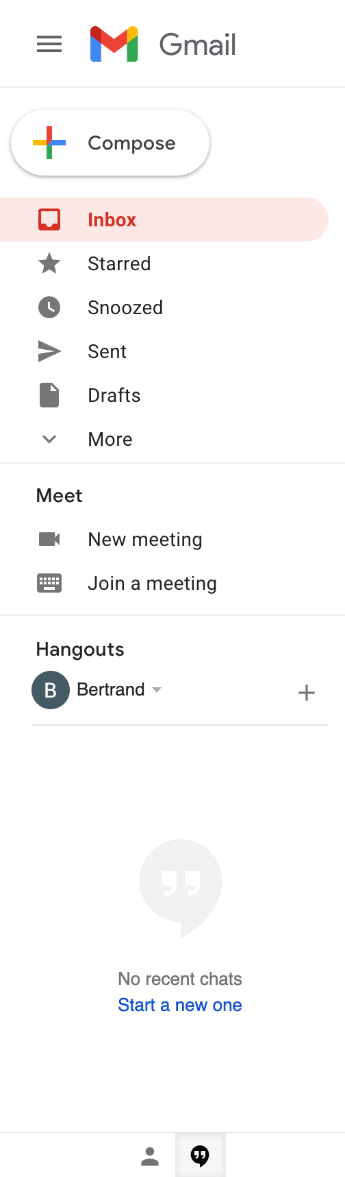Google Mail
				vertical navigation ui component