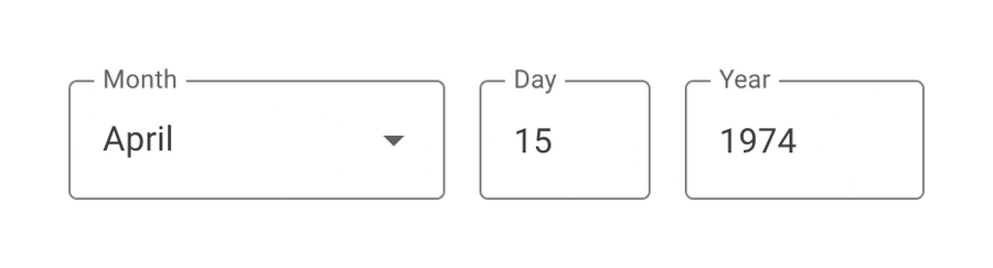 Google Account
				input date ui component