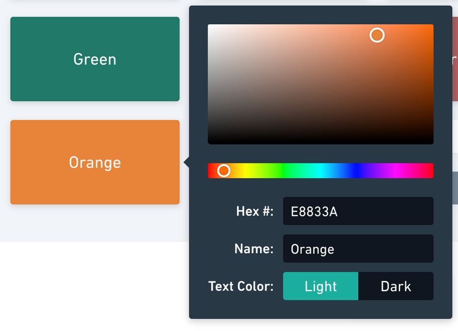 Whimsical
				color picker ui component
