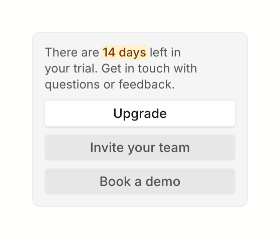 Campsite
				upgrade your plan ui component