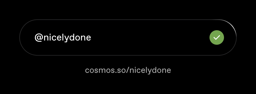 Cosmos
				input text ui component