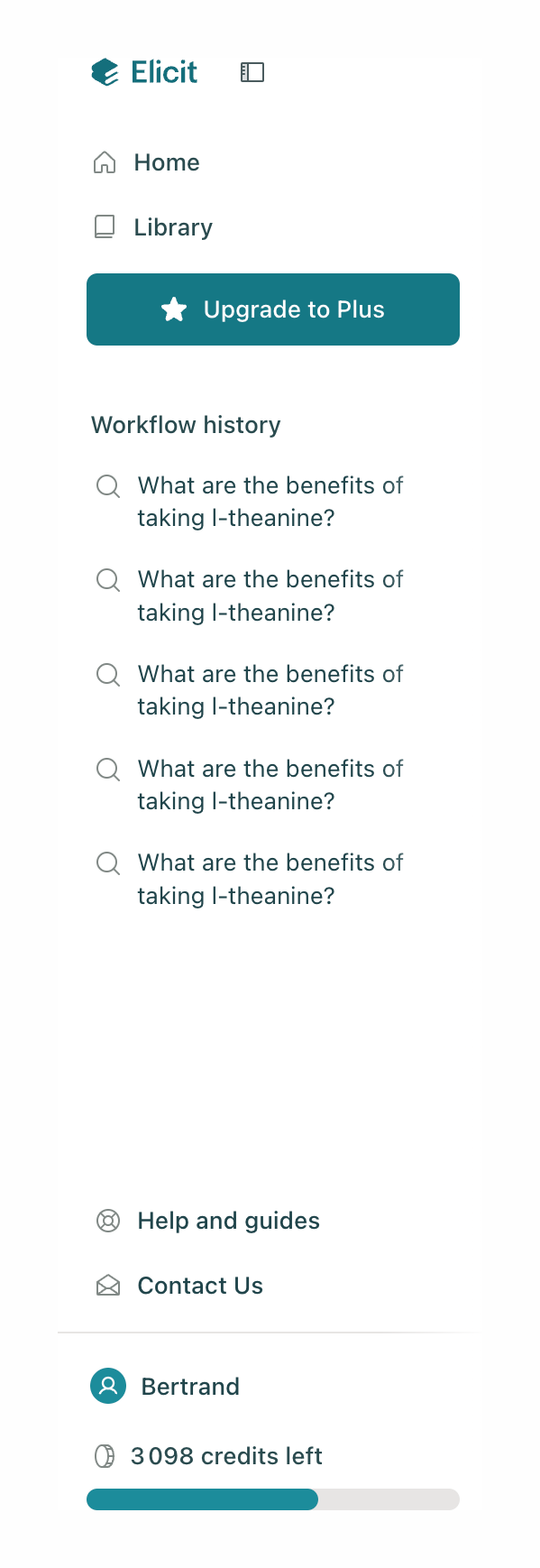 Elicit
				vertical navigation ui component