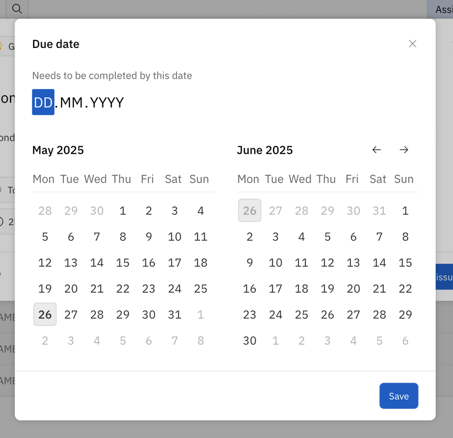 Huly
				datepicker ui component