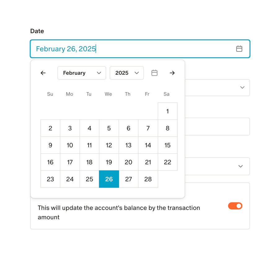 Monarch
				datepicker ui component
