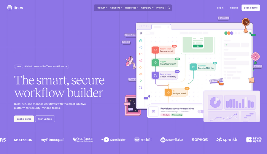 Tines
				hero section ui component