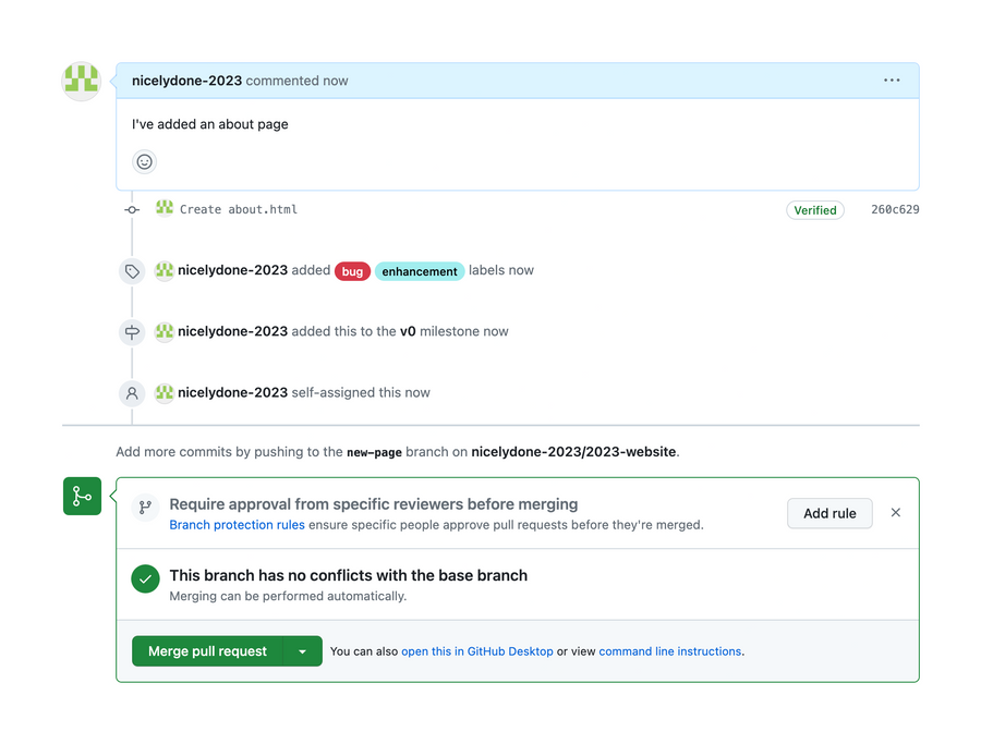 Github
				timeline & history ui component