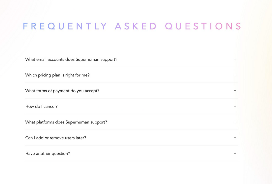 Superhuman
				faq ui component