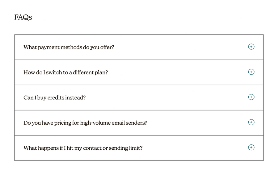 Mailchimp
				faq ui component