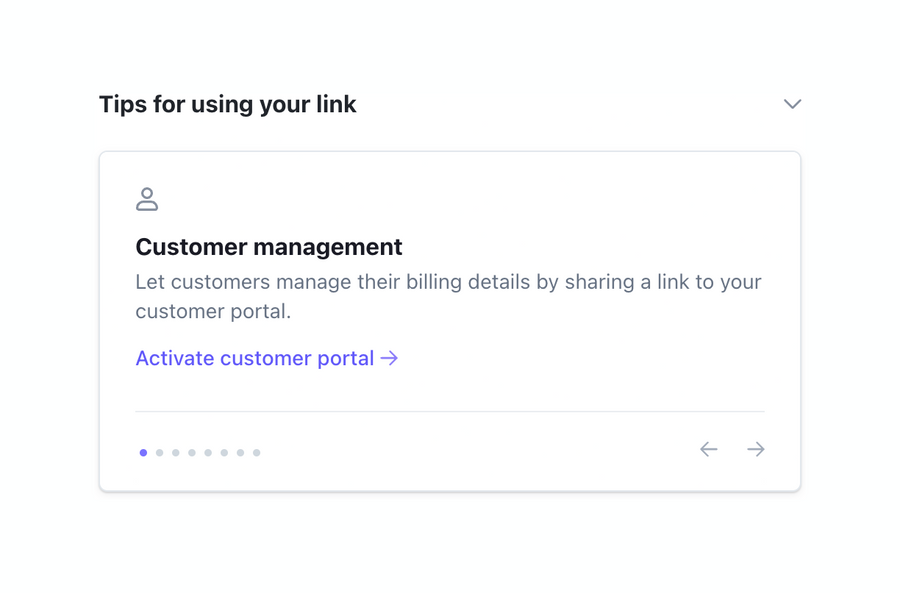 Stripe
				progress indicator ui component