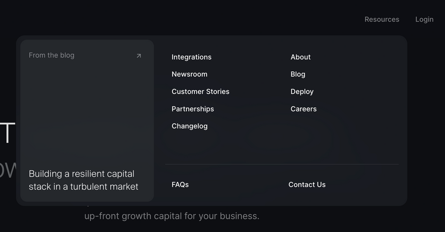 Pipe
				flyout menu ui component
