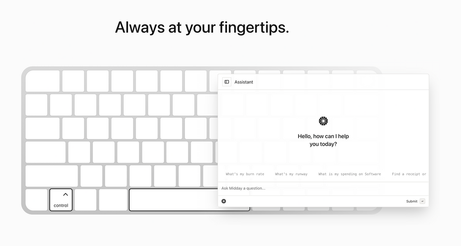 Midday
				artificial intelligence ui component