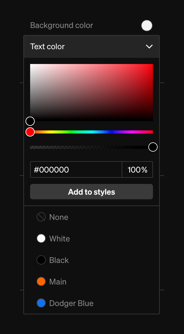 Standards
				color picker ui component