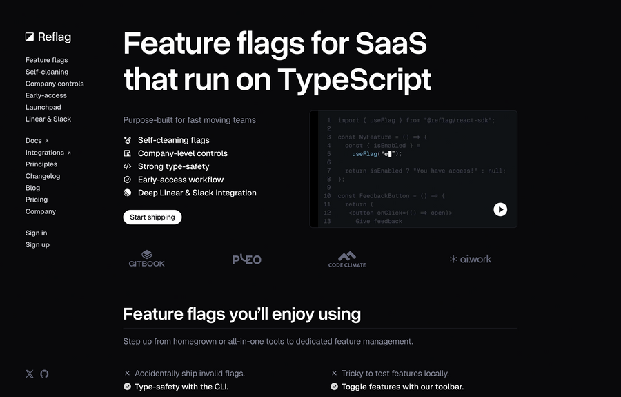 Reflag
				hero section ui component