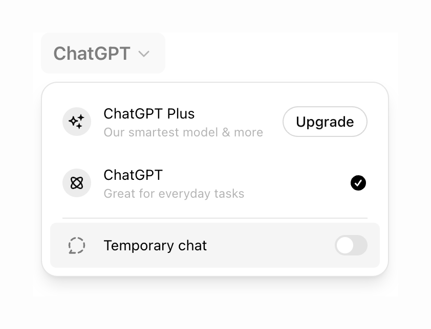 ChatGPT
				dropdown menu ui component