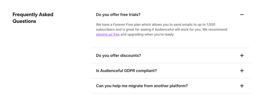 Audienceful
				faq ui component