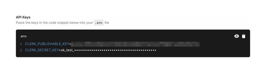 Clerk
				code block ui component