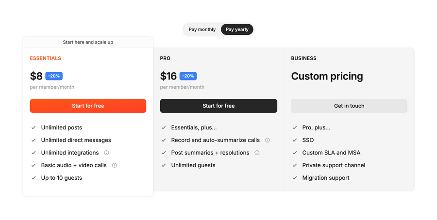 Campsite
				pricing section ui component