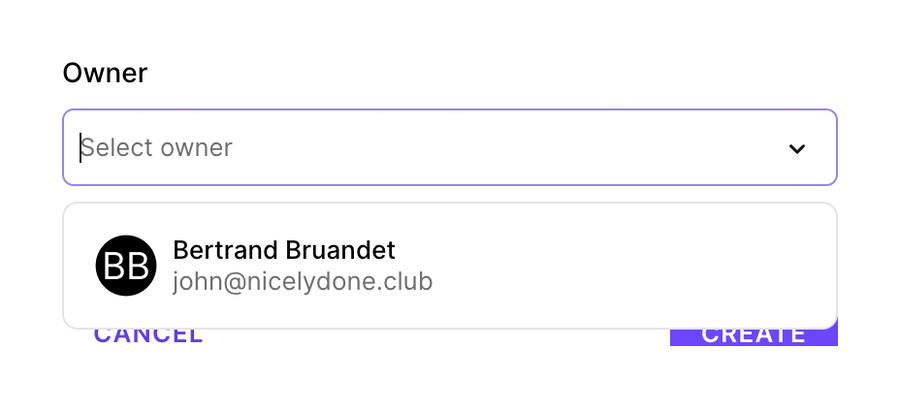 Clerk
				input select ui component