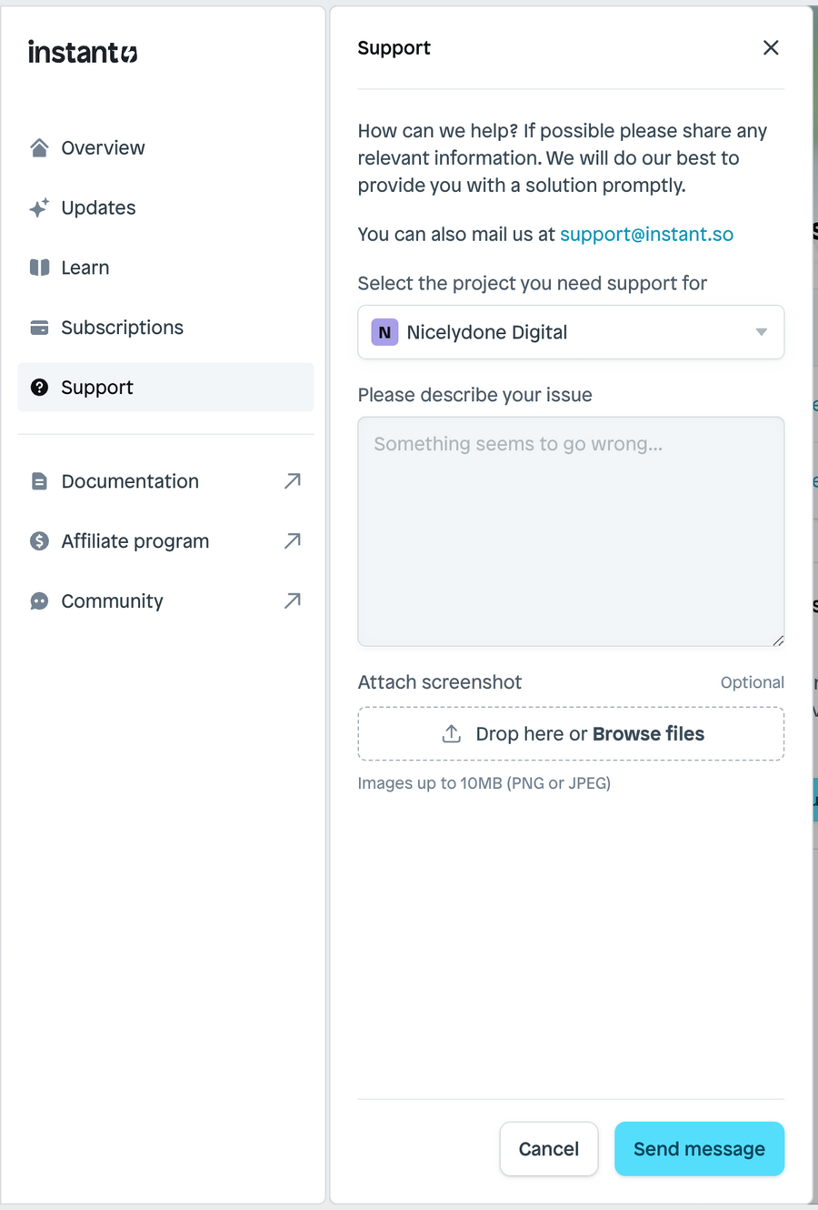 Instant
				vertical navigation ui component