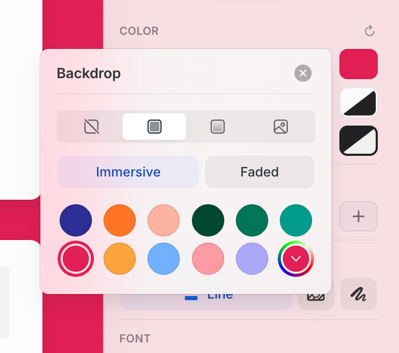 Craft
				color picker ui component