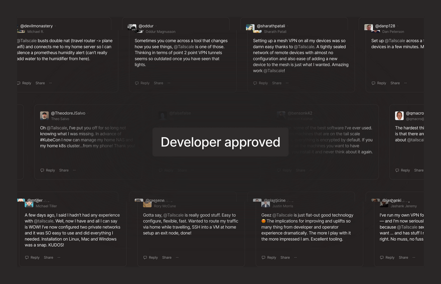 Tailscale
				testimonial ui component