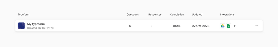 Typeform
				table ui component